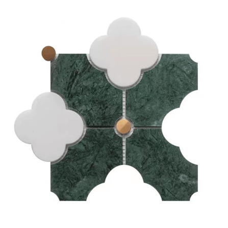 โมเสคหินอ่อน TIMELESS TILES รุ่น MAJESTIC FLORAL 20X20 ซม. สีเขียว EMERALD GREEN_0